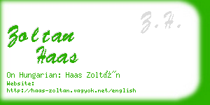 zoltan haas business card